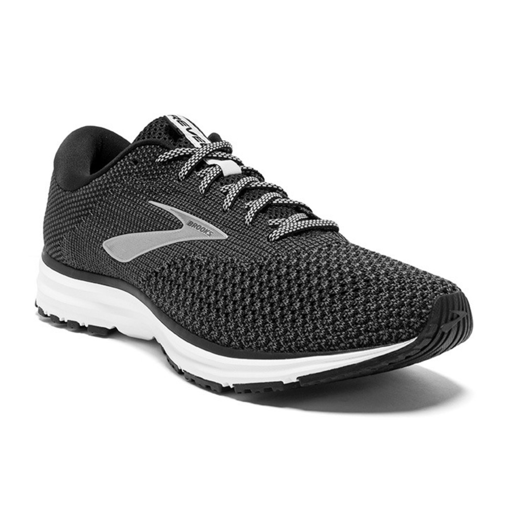 Brooks Women's Revel 2 Athletic Knitted Upper Sleek Running Shoes Black Size 9